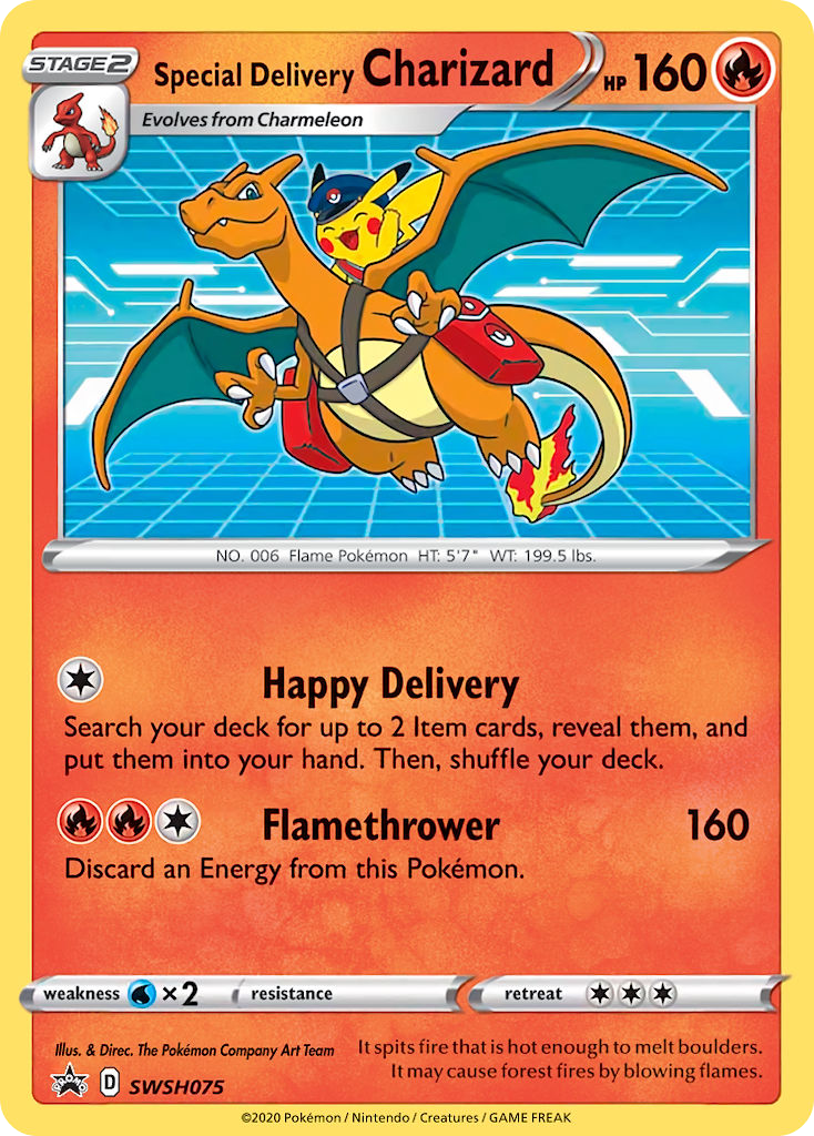 Special Delivery Charizard (SWSH075) [SWSH Black Star Promos]